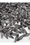 Smoked / Dark Gray / Anthracite Large Barley Model Acrylic Beads, Jewelry, Bag Making Beads (100gr, ~45 Pieces) - 3
