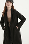 Women's Black Belted Cashew Coat - 2
