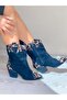 DORİ BLACK SUEDE LEOPARD DETAIL DALLAS WESTERN BOOTS - 3
