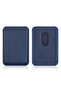 iPhone Magsafe Supported Card Holder Leather Material Cardsafe Navy Blue