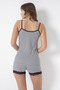 Cotton Thin Straps Lace Shorts Women's Pajama Set 8250-1 - 5