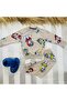 Boy's Suit Dog Printed Cream Color Top and Bottom Set
