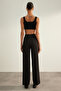 Black Premium Straight/Straight Cut Woven Fabric Pants Twoaw24Pl00090 - 7