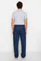 Lacivert %100 Pamuk Baggy Fit Jeans Bol Kot Pantolon TMNAW24JE00027 - 5