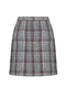 Black Plaid Pattern Pencil Fit Stamp Fabric Mini Size Woven Skirt Twoaw20Et0120 - 8