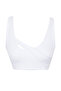 Beyaz Orta Destekli/Şekillendirici Cut Out Detaylı Kalın Askılı Örme Spor Sütyeni THMAW24SS00011 - 7