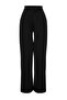Siyah Cırt Cırt Kapamalı Yüksek Bel Pileli Wide Leg/Geniş Kesim Örme Pantolon TWOAW24PL00177 - 15
