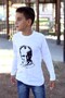 Long Sleeve Cotton Unisex Children's T-Shirt with Ataturk Print and Turkish Flag - 3