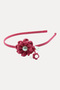 Floral Hair Crown with Hanging Pearls - 3
