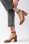 Tan Color Women's Heeled Shoes