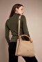 ASL Large Size Knitted Detailed Casual Cut Crossbody Women's Shoulder Bag 4031 Sand Mink - 5