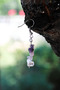 Natural Stone Steel Soul Beauty Earrings with Broken Stones (Amethyst, Howlite, Pink Quartz) - 3