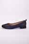 WOMEN'S GENUINE LEATHER NAVY BLUE SHOES - 2