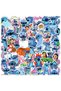 Blue Notebook Water Bottle Laptop Notebook Tablet Phone Case Sticker Set - 2