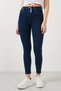 Navy Blue Skinny Leg Recovery Skinny Jeans Lycra Trousers - 3