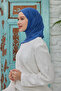 indigo color combed cotton shawl - 8
