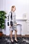 Gray Fitted Mini Half Turtleneck Ribbed Stretchy Knitted Dress - 2