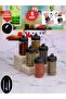 6 Pieces Lid with Spoon Glass Spice Set Lockable Lid-300 ml 6-Piece Spice Set with Label - 5