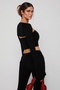 WFT1905 Black Crop Blouse - 2