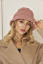 Pink Women's Plush Bucket Model Fisherman Bucket Hat Winter Hat - 2