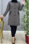 Steel Knitted Cardigan with Buttoned Collar - 2