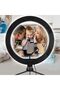 Multifunctional 10'' Led Ring Light USB Table Lamp Intensity Adjustable 3 Colors Light Selfie - 8