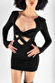 Low-cut Black Mini Dress - 6