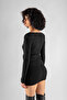 Low-cut Black Mini Dress - 5