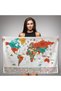 Turkish Country Flag Educational Capital Detailed Atlas World Map Wall Cover-carpet 3858 - 2