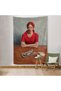 Girl in Red Clothes and One Piece of Fish Wall Clothes - Rug-6264 - 6