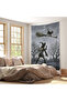 Black Cat Flying with Witch Broom Wall Cover-Craft, Witches Halloween-6353 - 7