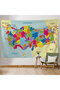 Educational and Instructional Detailed Decorative Neighbor Turkey Map Wall Cover-carpet 3845 - 6