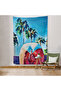 Women's Wall Cloth with a Middle Finger Sign from the Legs - Rug-608 - 6
