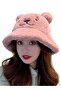 Women's Cute Bear Ear Plush Bucket Hat - 2