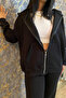 Unisex 3 Thread Raised Zippered Oversize Sweatshirt - 2