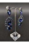 Navy Blue Crystal Stone Henna Wedding Bridal Earring – Bijoux Earring – Bijoux Earring – Bijoux Earring - 2