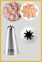 Stainless Steel Cream Piping Bag Tip (Whipping Bag Tip, Cap) 1 Piece + 4 Whipping Bags
