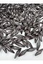 Smoked / Dark Gray / Anthracite Large Barley Model Acrylic Beads, Jewelry, Bag Making Beads (100gr, ~45 Pieces) - 4