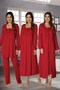 Women's Cherry Lace Long Sleeve Cotton Maternity Maternity Dressing Gown Pajamas Set Nightgown Set - 2