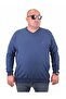 Large Size Thessaloniki V-Neck Classic Sweat 23201 Marine