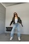 Luxury Quality Women's Balloon Sleeve Vintage Biker Leather Jacket - 7