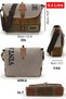 4046 Antiochia Shoulder Messenger Bag Beige Brown Water Resistant Waxed Cotton Canvas Laptop Travel Bag - 2