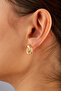 Elegans Women's Button Gold Color Earrings - 6
