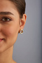 Elegans Women's Button Gold Color Earrings - 3