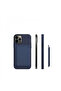 iPhone Magsafe Supported Card Holder Leather Material Cardsafe Navy Blue - 5
