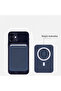 iPhone Magsafe Supported Card Holder Leather Material Cardsafe Navy Blue - 4
