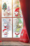 New Year Sticker Christmas Gnomes Owl Snowman and Snowflakes Window Sticker - 2