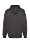 Anthracite Oversized / Wide Cut Hooded Fleece Inside/Warm Sweatshirt Tmnaw24Sw00018 - 8