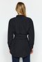 Black Belted Buckle Detail Cotton Woven Shirt TWOAW20GO0099 - 7