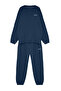Indigo Oversize/Geniş Kesim Yazı Baskılı Sıcak Tutan Sweatshirt Eşofman Takım TMNAW24EM00004 - 8